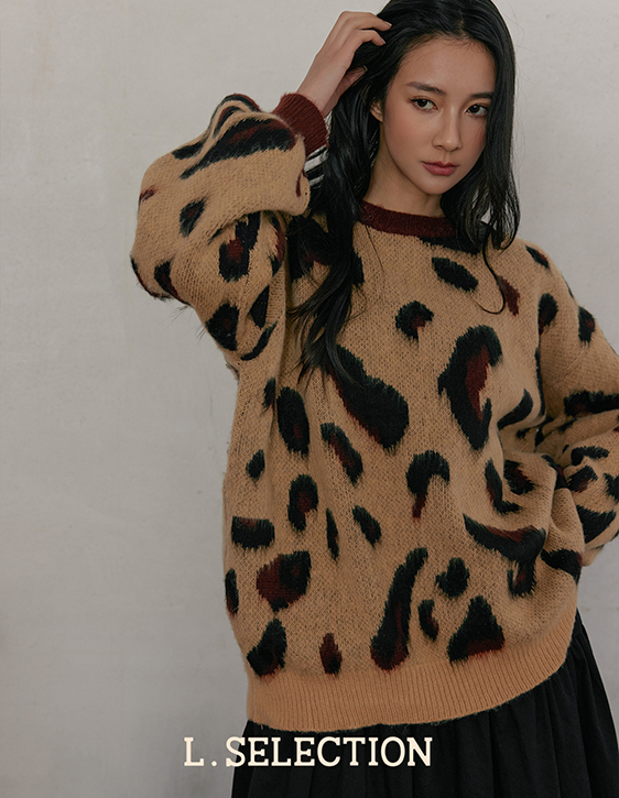 選品系列:豹紋寬鬆毛衣